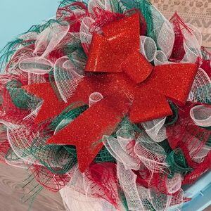 ✨SOLD✨Festive Red and Green Holiday Wreath